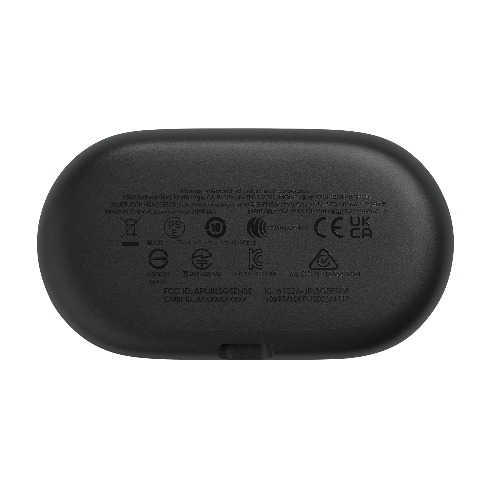 JBL Soundgear Sense - Black - True wireless open-ear headphones - Bottom